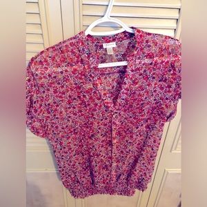 Floral, Sheer, Spring Top